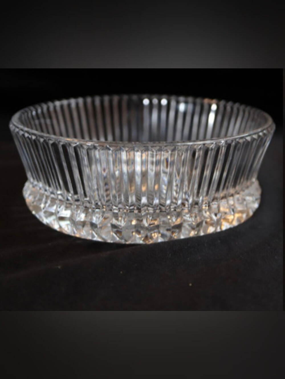 Vintage 1978 Avon Fostoria Ribbed Avon Lead Crystal Candy or Nut Dish 5”